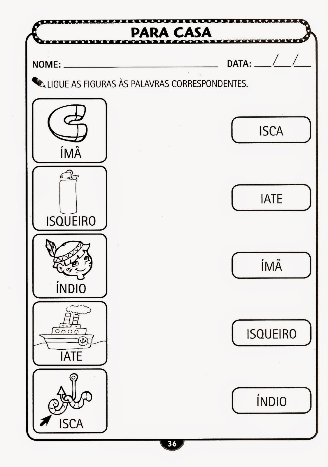 Atividades para ligar educação infantil para imprimir como faço