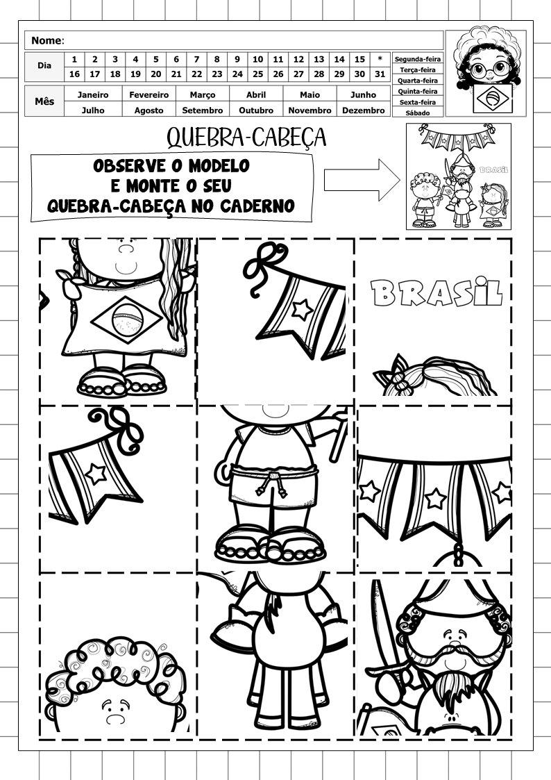 Atividades para 7 de Setembro - 3º Ano