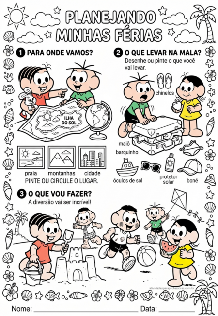 Atividade Planejamento de Férias atividadesparaprofessores.com.br - 1