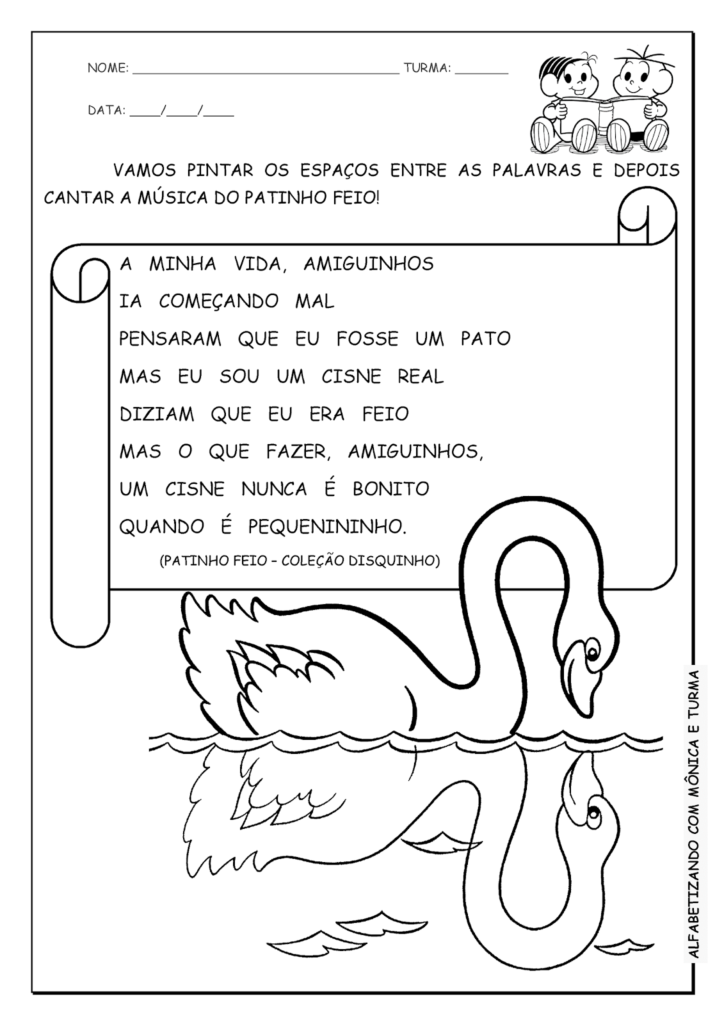 Atividades Educativas Música do Patinho Feio
