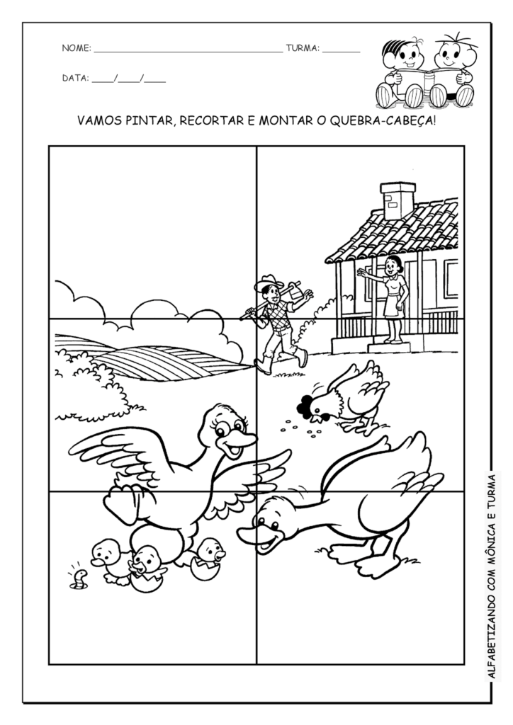 Atividades Educativas do Patinho Feio Quebra-cabeça