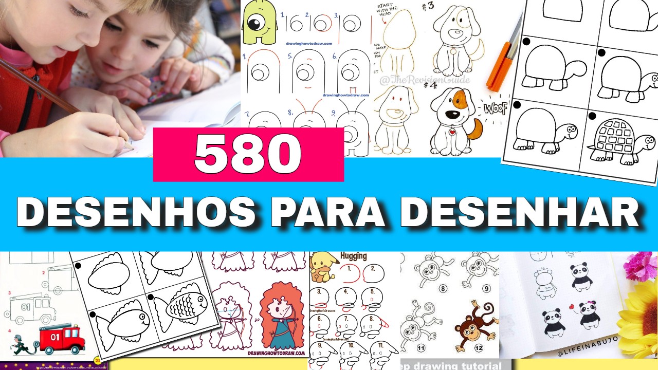 580 Desenhos para Desenhar Fáceis  Cute drawings, Easy disney drawings,  Easy cartoon drawings