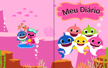 Diário Baby Shark Rosa